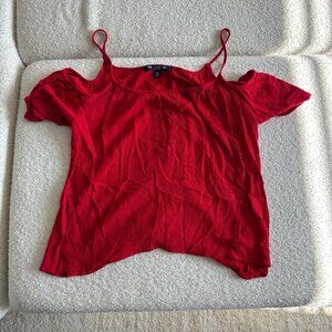 One Clothing Women's Red Off-the-Shoulder Top Size XL – Elegant Evening Blouse